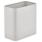 Lata de lixo mDesign 9L de metal para banheiro cinza claro, pacote com 1