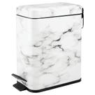 Lata de lixo mDesign pequena e moderna de metal 5L com forro removível Lata de lixo mDesign pequena e moderna de metal 5L com forro removível