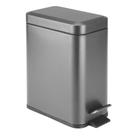 Lata de lixo mDesign pequena e moderna de metal 5L com forro removível
