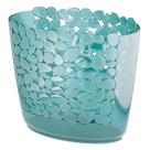 Lata de lixo mDesign Plastic Slim Oval 7,6 L/2 galões - azul