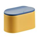 Lata de lixo Mini Desktop Press Lid Office Kitchen 450g