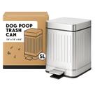 Lata de lixo para cocô de cachorro AnimoGoods 5L em aço inoxidável impermeável Lata de lixo para cocô de cachorro AnimoGoods 5L em aço inoxidável impermeável