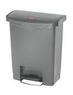 Lata de lixo Rubbermaid Commercial Slim Jim 30L Step-On Grey