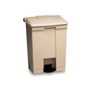 Lata de lixo Rubbermaid Commercial Step-On Tampa 45L Bege