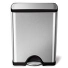 Lata de lixo simplehuman 50L/13,0 galões de aço inoxidável retangular