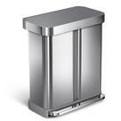 Lata de lixo simplehuman 58L com reciclagem de compartimento duplo
