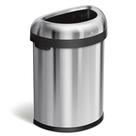 Lata de lixo simplehuman 80L/21,1 galões de aço inoxidável de topo aberto