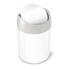 Lata de lixo simplehuman Mini Countertop 1,5 l/0,4 galões branca