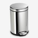 Lata de lixo simplehuman para banheiro redondo de 4,5L/1,2 galão de aço