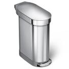 Lata de lixo simplehuman Slim Hands-Free de aço 45L/12 galões