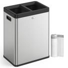 Lata de lixo SONGMICS 2x6,6 galões com compartimento duplo inoxidável