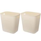 Lata de lixo UUJOLY Plastic 13L/3,5 galões bege para banheiro