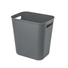 Lata de lixo UUJOLY Plastic 13L/3,5 galões para banheiro cinza escuro