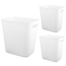 Lata de lixo UUJOLY Plastic 3.5L/0.92 galões branca para banheiro Lata de lixo UUJOLY Plastic 3.5L/0.92 galões branca para banheiro