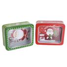 Lata de Metal Decorativa de Natal 13.5x11x5cm Sortido
