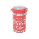 Lata de Metal Redonda Tampa de Vidro Coca-Cola Coke Vermelho 11 x 19cm