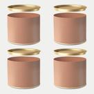 Lata de papel Cartão e Metal Rose Gold para Bombons Lembrancinhas Surpresas 7x10 cm 4Un