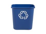 Lata de reciclagem Rubbermaid Commercial 28L Blue, pacote com 12