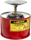 Lata dispensadora de êmbolo Justrite 10208 2L Red Steel Lata dispensadora de êmbolo Justrite 10208 2L Red Steel