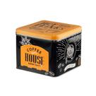 Lata Porta CAPSULAS Metal Coffee House Dourado