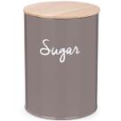 Lata Porta Condimentos Sugar Pote Para Açúcar Aço e Bambu Haus Concept Warm Gray Lata Porta Condimentos Sugar Pote Para Açúcar Aço e Bambu Haus Concept Warm Gray