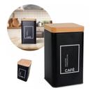 Lata Porta Mantimentos Metal Pote Café Pequena Decorativo