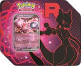 Lata Team Rocket do Pokémon TCG com 5 pacotes de booster Lata Team Rocket do Pokémon TCG com 5 pacotes de booster