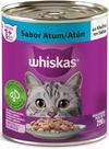 Lata Whiskas para gatos adultos sabor atum ao molho 290g.