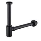 Latão P-Trap SEABEFORE 1 1/4 preto fosco ajustável 31-40 cm
