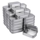 Latas articuladas Tamicy Metal Retangular Silver, pacote com 40, 95x62x20mm