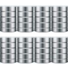 Latas de café de metal Jadive de 8 peças com tampa 15x10 cm