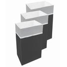 Latas de lixo descartáveis Clean Cubes de 30 galões (pacote com 3)