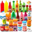Latas de mercearia Play Food JOYIN 30 unidades com bebida, suco, jarra e muito mais