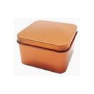 Latinha De Metal Quadrado 6,5x6,5x4cm Bronze 10un - Art Lille