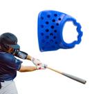 Launchpad Max Protetor de Polegar para Beisebol - Rebatedor Canhoto Canal em Formato de Taco Patenteado, Proteção Contra Impacto do Taco, Melhora a Pegada e o Controle Juvenil, Adulto e Profissional (Azul)