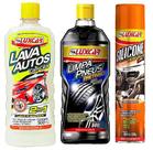 Lava Autos Cera+ Pneu Pretinho+ Silicone Spray Carro Novo