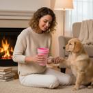 Lava-Patas para Cachorros Médios Rosa Limpeza Fácil Resistente Seguro Banho Pet Lava-Patas para Cachorros Médios Rosa Limpeza Fácil Resistente Seguro Banho Pet