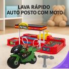 Lava Rápido Auto Posto Infantil com Moto Brinquedo Interativo Água de Verdade Ferramenta e Acessórios Diversão Lava Rápido Auto Posto Infantil com Moto Brinquedo Interativo Água de Verdade Ferramenta e Acessórios Diversão