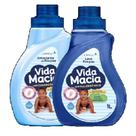 Lava roupa vida macia liquido glicerina & lavanda 1l + amaciante glicerina & lavanda 1l