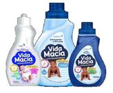 LAVA ROUPA VIDA MACIA LIQUIDO GLICERINA & LAVANDA 500ML + AMACIANTE GLICERINA & LAVANDA 1L + Tira Manchas 500Ml