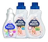 Lava Roupas Vida Macia Glicerina e Algodão 1l + Amaciante Glicerina e Algodão 1l
