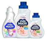 Lava Roupas Vida Macia Glicerina e Algodão 500ml + Amaciante Glicerina e Algodão 1l + Tira Manchas 500ml