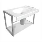 Lavabo para Banheiro Chelles 66cm x 44,5cm x 38,5cm Branco Lavabo para Banheiro Chelles 66cm x 44,5cm x 38,5cm Branco