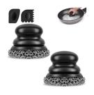 Lavador de ferro fundido Onewly (2 malha grossa preta) com raspador Lavador de ferro fundido Onewly (2 malha grossa preta) com raspador