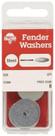 Lavadora Fender Washer Hillman em aço zincado 1/4", pacote com 6
