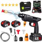 Lavadora Lava Jato Portátil Alta Pressão Recarregavel Kit 2 Baterias 48V Com Maleta