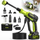 Lavadora sem fio TurfPro com alcance de jato de 7 a 8 m e 3 modos
