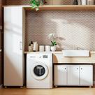 Lavanderia Completa 4 Portas 4 Prateleiras Branco Bks 41 - Brv