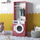 Lavanderia Infantil de Brinquedo Washington Branco Rosa Lavanderia Infantil de Brinquedo Washington Branco Rosa