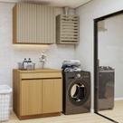 Lavanderia Modulada 2 Peças 4 Portas 1 Gaveta com Rodapé